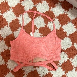FREE PEOPLE Pink Women's Cross-Back Sports Bra